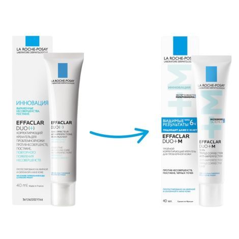 La Roche-Posay Effaclar Duo+М корректирующий крем-гель, крем-гель, для проблемной кожи, 40 мл, 1 шт.