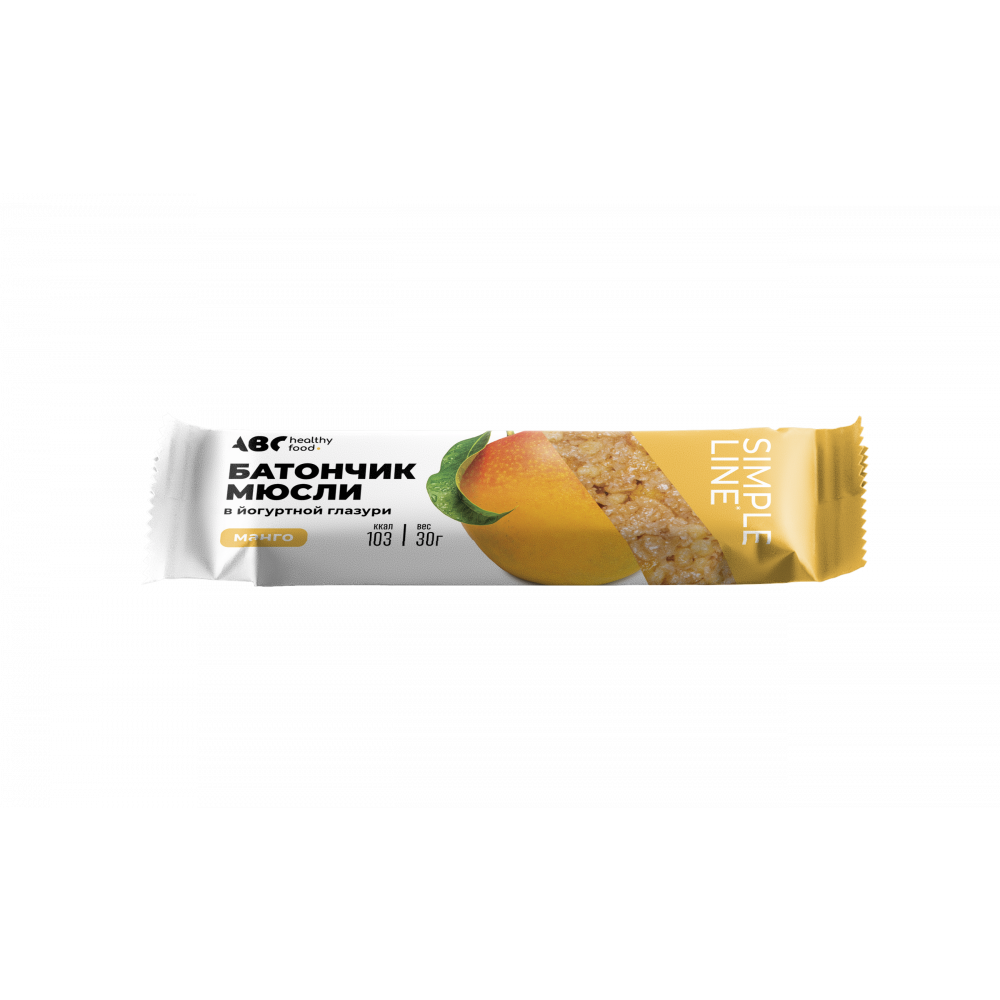 фото упаковки АВС Хэлси Фуд Батончик-мюсли манго в йогуртовой глазури