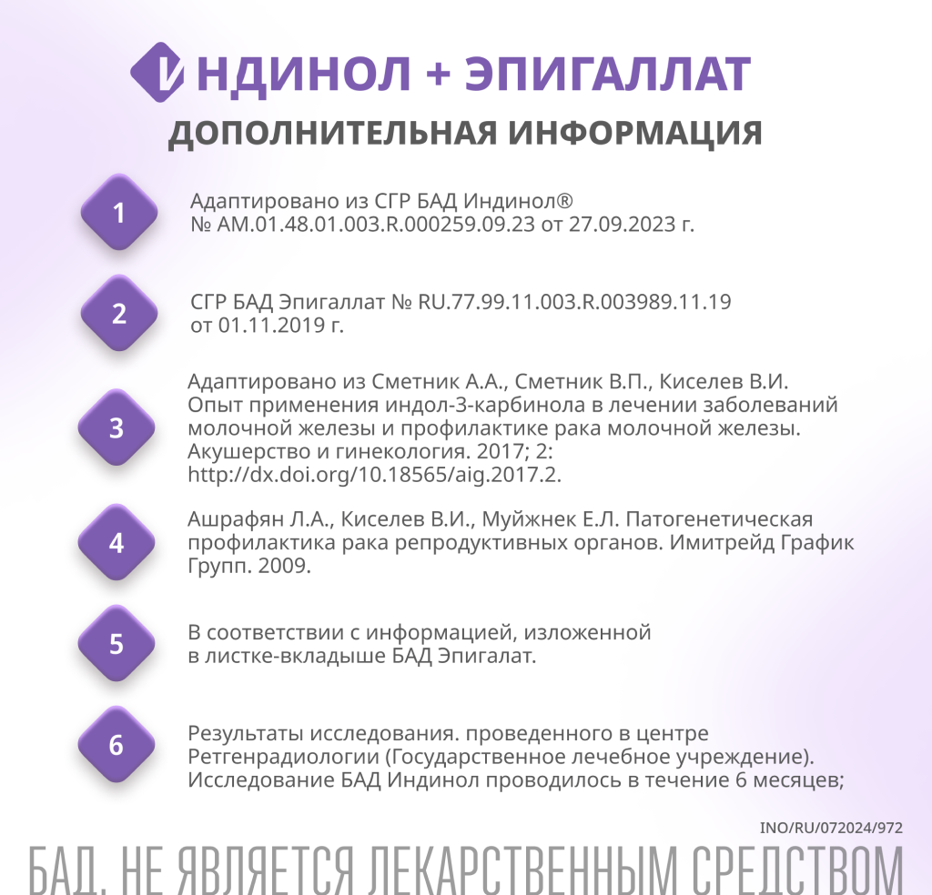 Эпигаллат+Индинол, 500 мг+300 мг, капсулы, 240 шт.