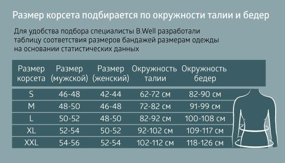 B.Well Корсет ортопедический на пояснично-крестцовый отдел W-152, XXL, корсет, бежевого цвета, 1 шт.