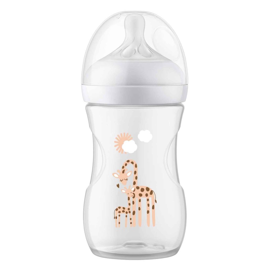 Philips Avent Бутылочка с силиконовой соской Natural Response 1m+, арт. SCY903/66, бутылочка для кормления, средний поток, 260 мл, 1 шт.