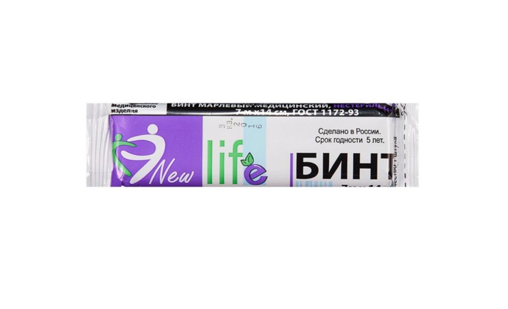 фото упаковки Нью Лайф Бинт марлевый медицинский