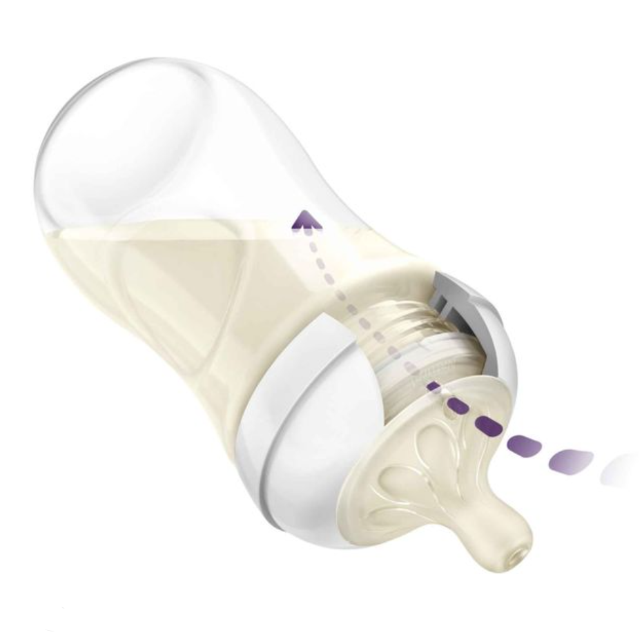 Philips Avent Бутылочка с силиконовой соской Natural Response 1m+, 1 +, SCY903/02, бутылочка для кормления, средний поток, 260 мл, 2 шт.