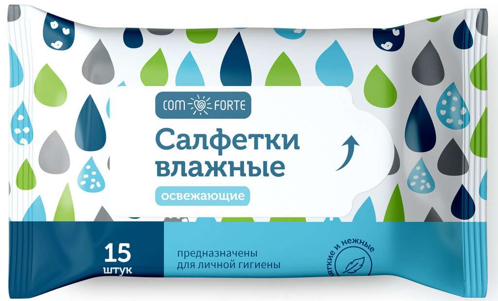 фото упаковки ComForte Салфетки влажные освежающие