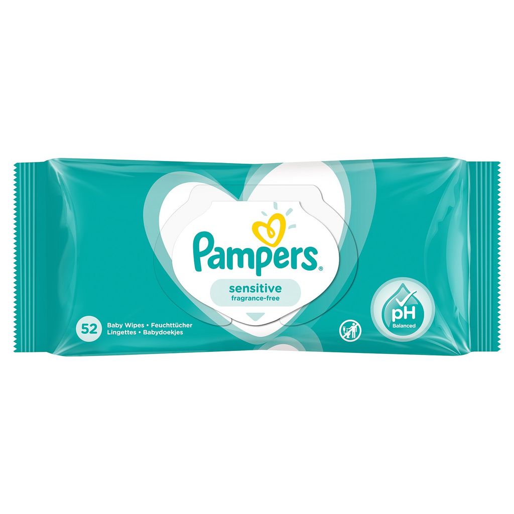 фото упаковки Pampers Sensitive Салфетки влажные детские