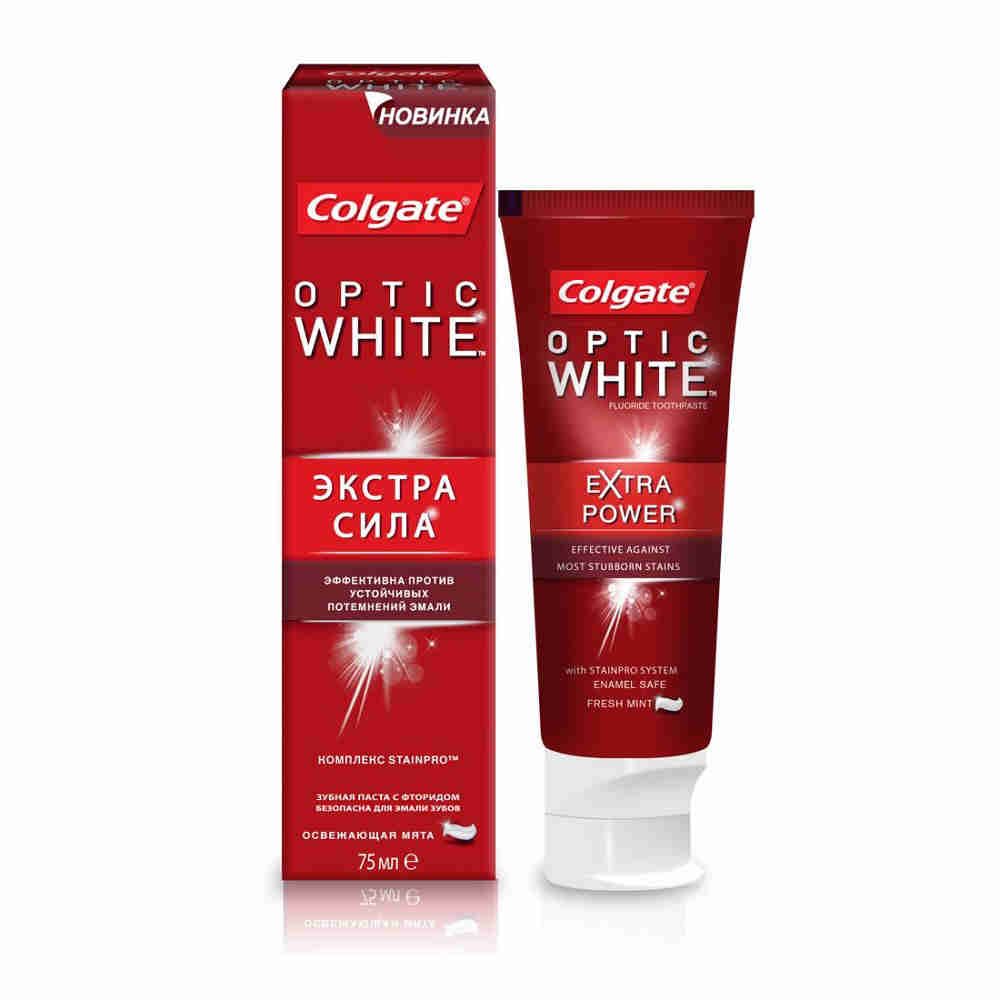 фото упаковки Colgate Паста зубная Optic White Экстра сила