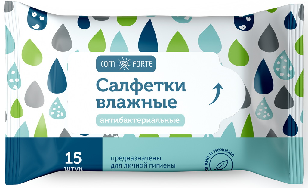 фото упаковки ComForte Салфетки влажные освежающие