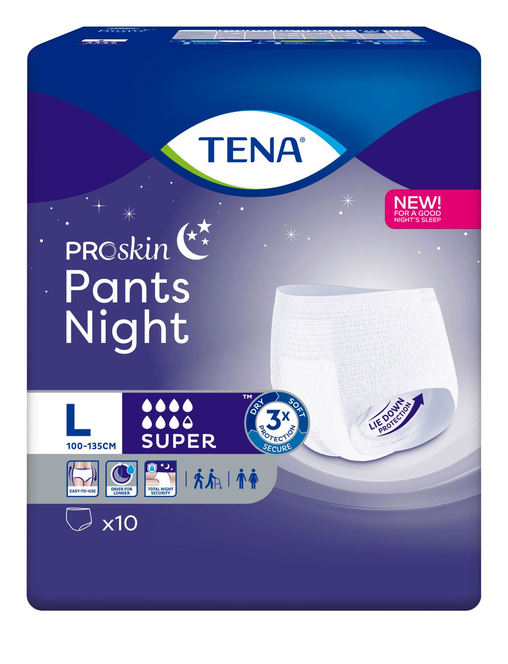 фото упаковки Подгузники-трусы для взрослых Tena Pants Night Super