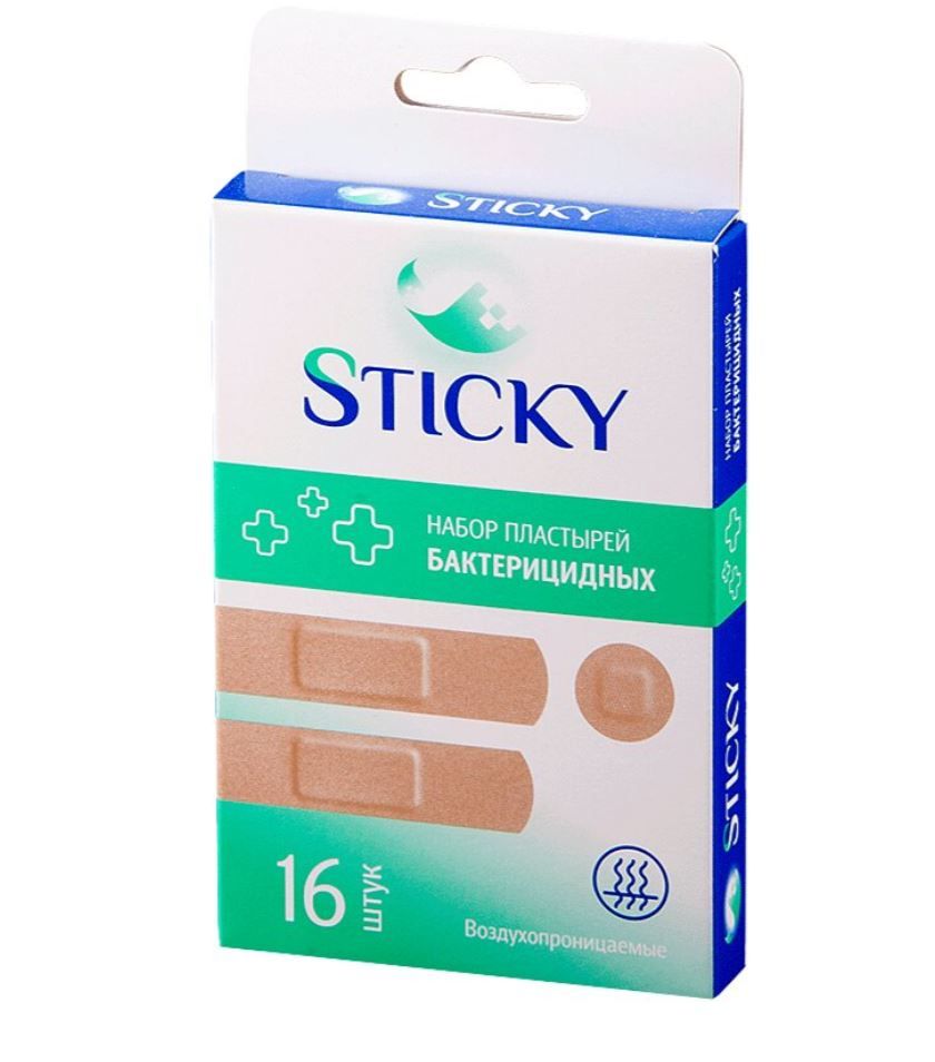 фото упаковки Sticky Пластырь бактерицидный набор универсальный