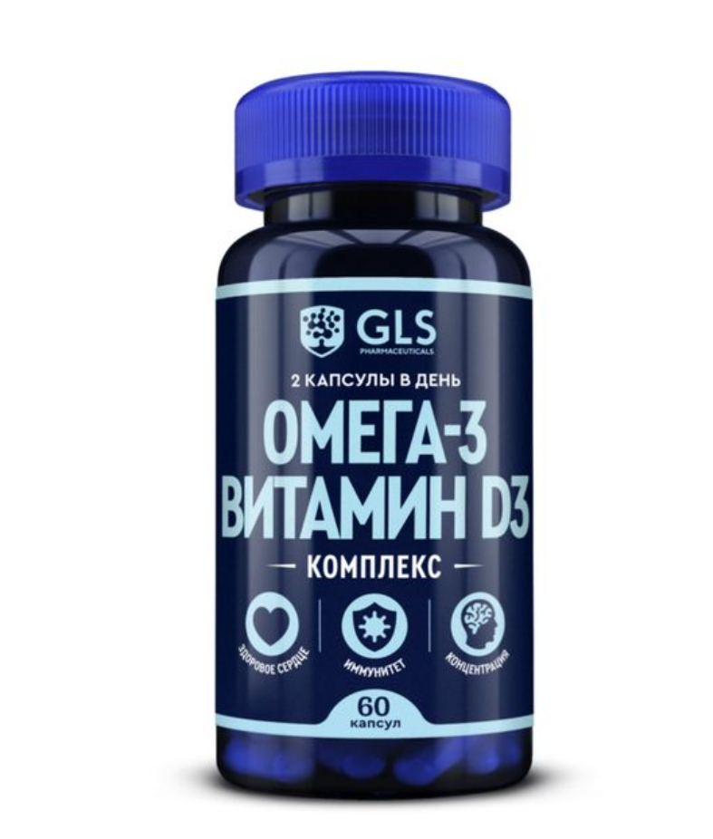 фото упаковки GLS Омега-3+Витамин Д3 комплекс