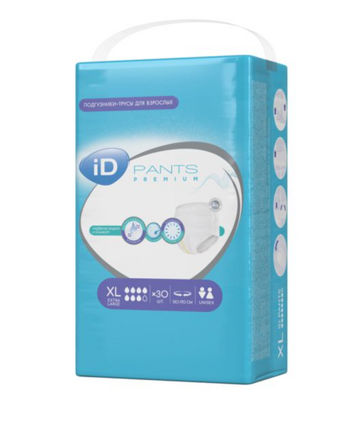 ID Pants Premium Трусы для взрослых, XL, 130-170 см, 30 шт.