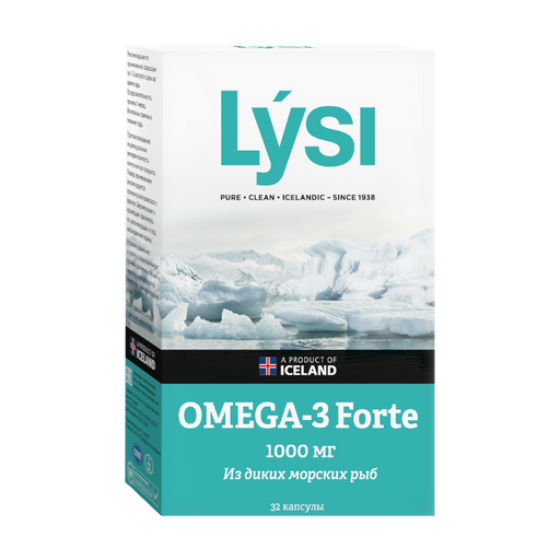 Lysi Омега-3 Форте, капсулы, 32 шт.