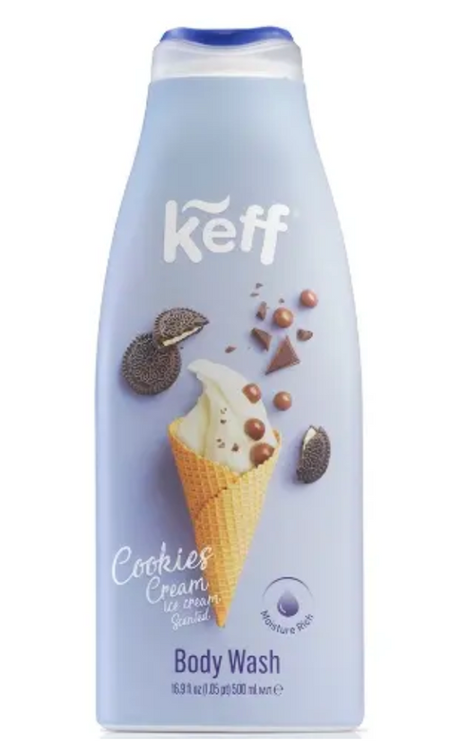 Keff крем-гель для душа, мороженое с печеньем и сливками, 500мл, 1 шт.