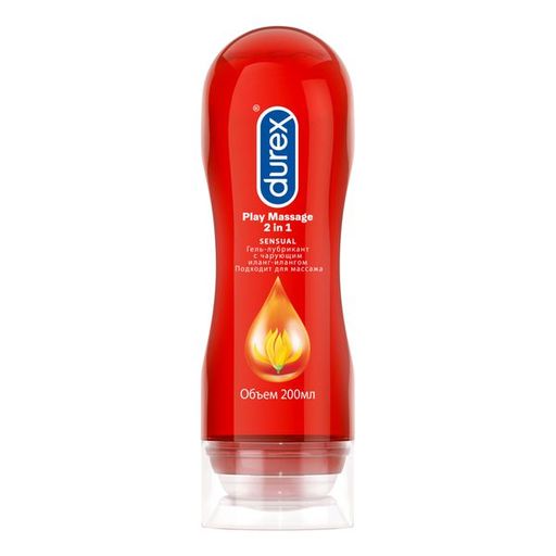 Гель-смазка Durex Play Massage 2in1 Sensual, гель, с иланг-илангом, 200 мл, 1 шт.