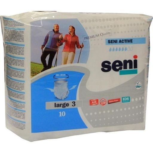 Подгузники-трусы для взрослых Seni Active, Large 3 (100 -135 см), 10 шт.