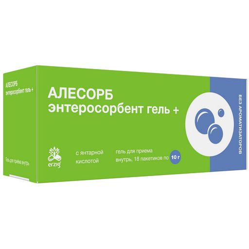 Алесорб Энтеросорбент Гель, гель для приема внутрь, без аромата, 10 г, 18 шт.