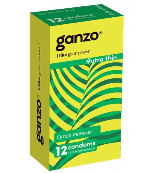 Ganzo Презервативы Супер тонкие, 12 шт.