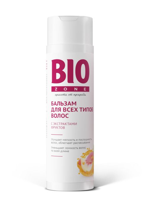 Biozone Бальзам для волос с экстрактами фруктов, бальзам, для всех типов волос, 250 мл, 1 шт.