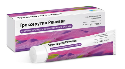 Троксерутин реневал, 2%, гель для наружного применения, 100г, 1 шт.