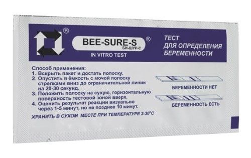 Be-Sure-S Тест на беременность, тест-полоска, 1 шт.