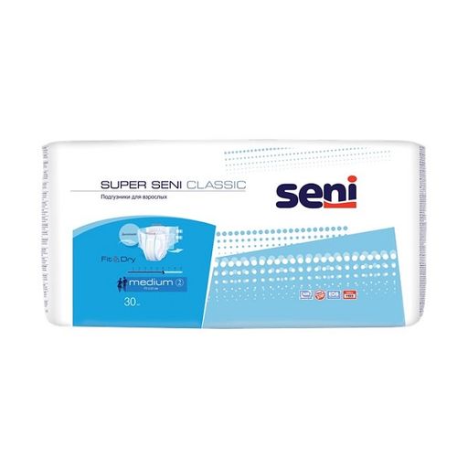 Seni Super Classic Подгузники для взрослых, Medium M (2), 75-110 см, 30 шт.