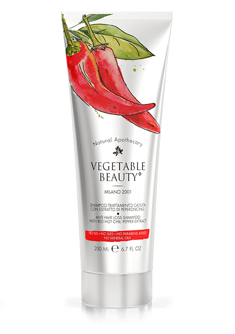 Vegetable Beauty Шампунь против выпадения волос с экстрактом красного перца Чили, шампунь, 200 мл, 1 шт.